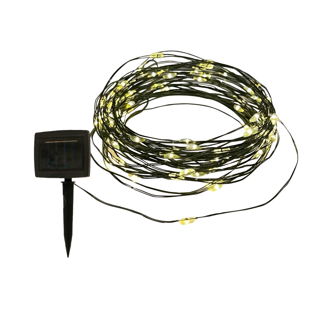 CATENA SOLARE 100 MINILED BIANCO CALDO 10M.