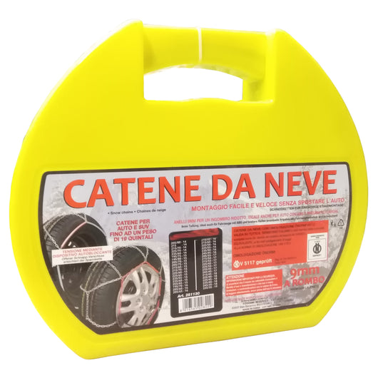CATENE DA NEVE 9MM GR.60 CON VALIGETTA GIALLA