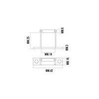 CAVALLOTTO A RULLO 25MM OTTONE LUCIDO DA FISSARE P