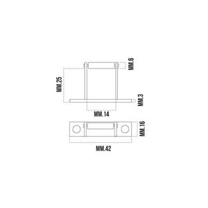 CAVALLOTTO A RULLO 25MM OTTONE LUCIDO DA FISSARE P