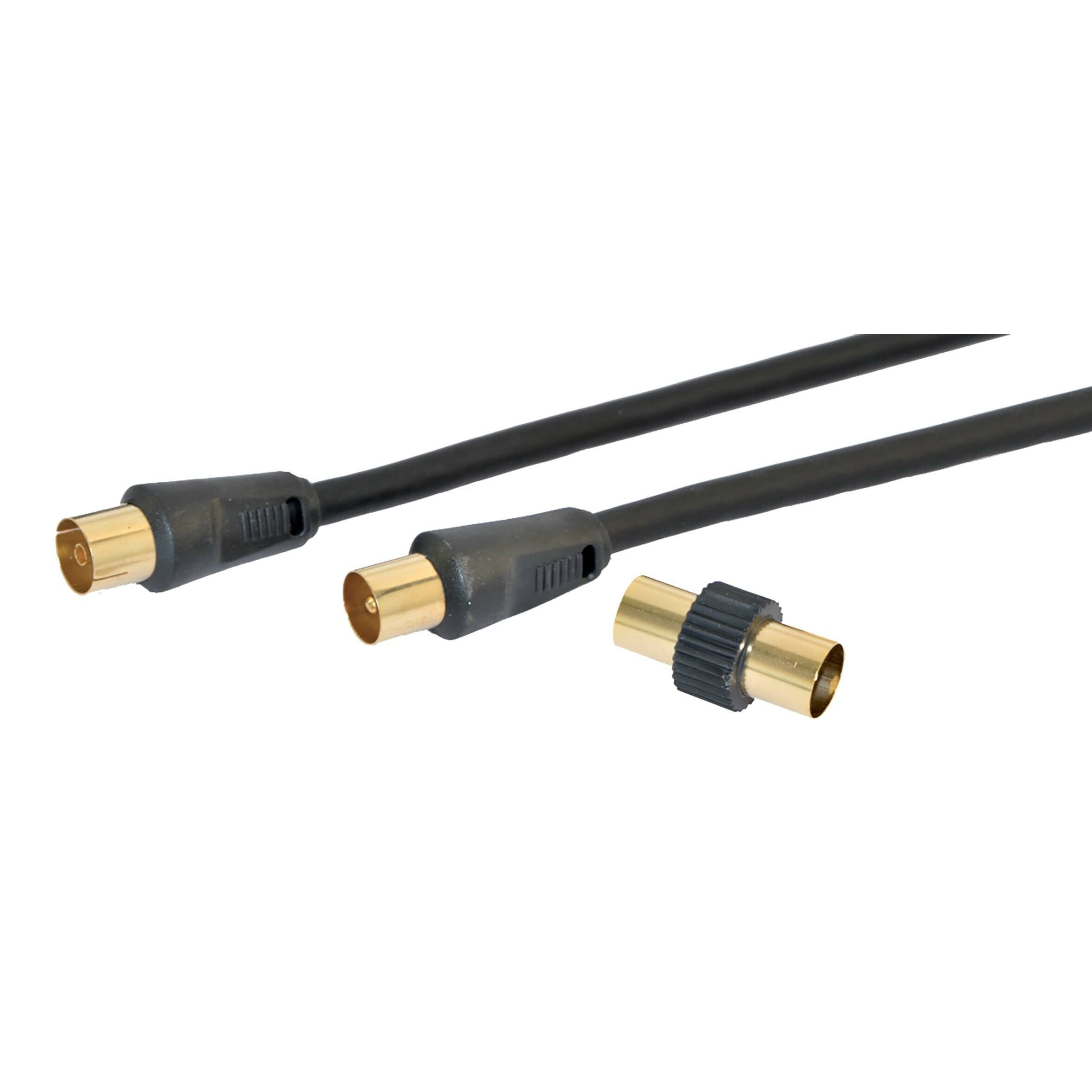 CAVO ANTENNA CON SPINA E PRESA GOLD 75 OHM IEC 200