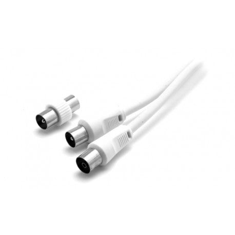 CAVO ANTENNA CON SPINA E PRESA 75 OHM IEC 200CM BI