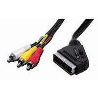 CAVO SCART CON SPINA SCART A 21 POLI E RCA 150CM