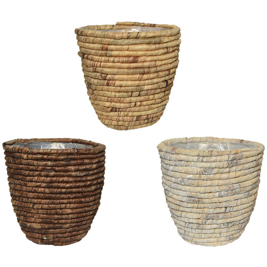 CESTINO IN GIACINTO D.24XH22CM NATURALE / MARRONE.