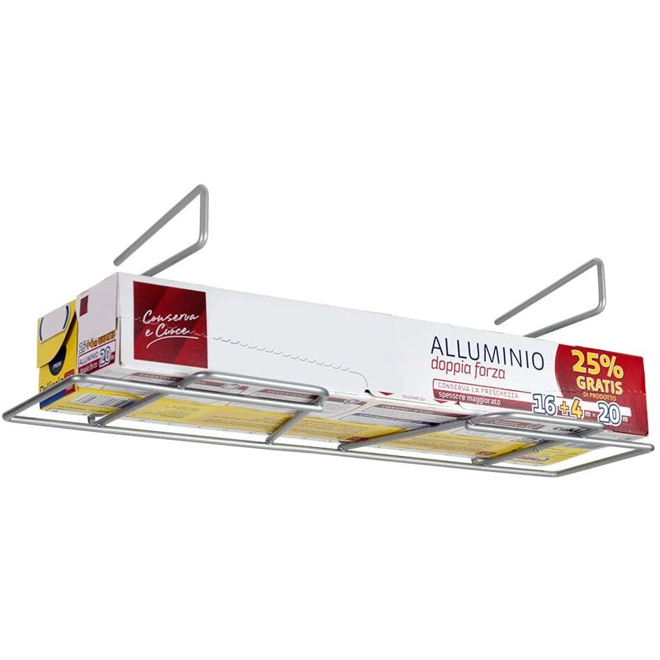 CESTELLO SOTTOPENSILE PORTA 2 ROTOLI CUCINA CM 33X