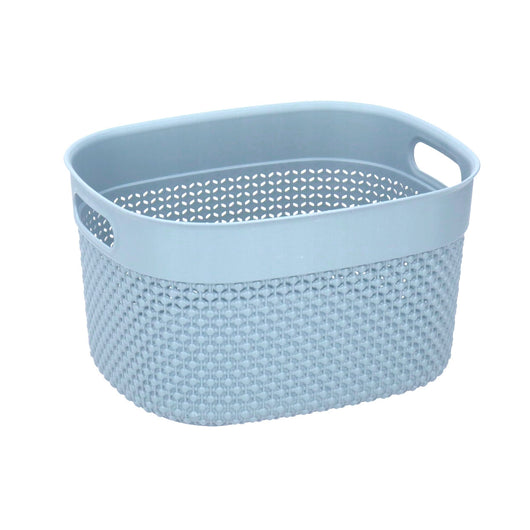 CESTA FILO 27X22XH15CM BLU PIETRA