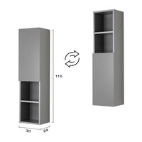 COLONNA PENSILE UP/DOWN 30X25XH115CM GRIGIA