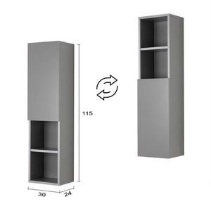 COLONNA PENSILE UP/DOWN 30X25XH115CM GRIGIA