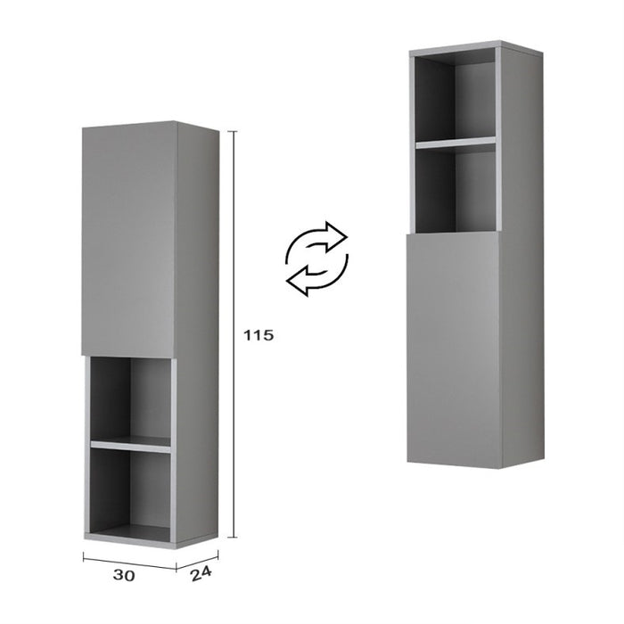 COLONNA PENSILE UP/DOWN 30X25XH115CM GRIGIA