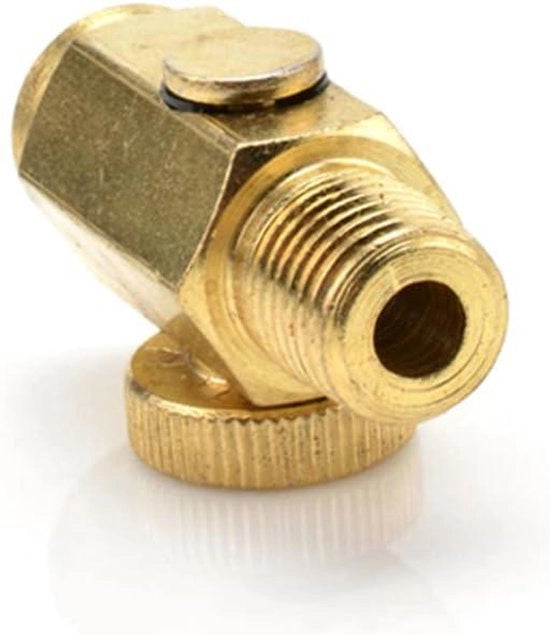 Regolatore di flusso d'aria in linea in rame con valvola 1/4 "NPT - per strumentazione di controllo della pressione dell'aria compressore - per pistole ad aria e spazzole ad aria