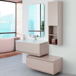 COMPOSIZIONE BAGNO PASTELLO 90X47CM TORTORA