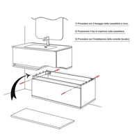 COMPOSIZIONE BAGNO PASTELLO 90X47CM TORTORA