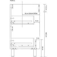 COMPOSIZIONE BAGNO DAKOTA 80X45XH80CM NORDIK CON C