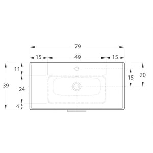 COMPOSIZIONE BAGNO GRETA 80X40XH85,5CM BIANCA