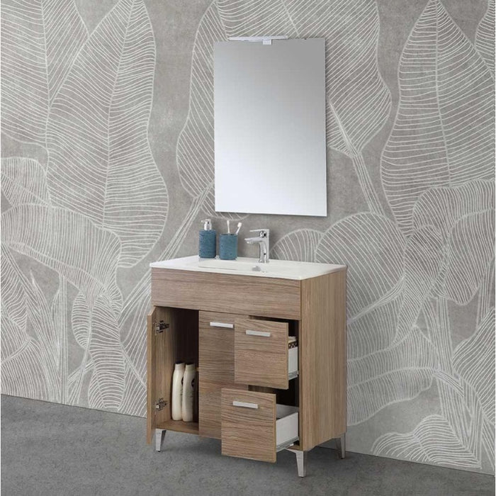 COMPOSIZIONE BAGNO GRETA 80X40XH85,5CM ROVERE