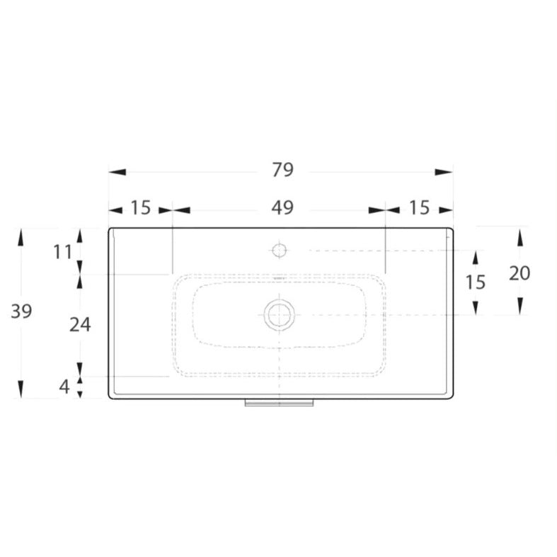 COMPOSIZIONE BAGNO GRETA 80X40XH85,5CM ROVERE