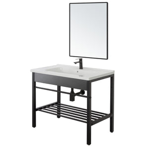 COMPOSIZIONE BAGNO INDUSTRIAL 80X47XH78CM NERA