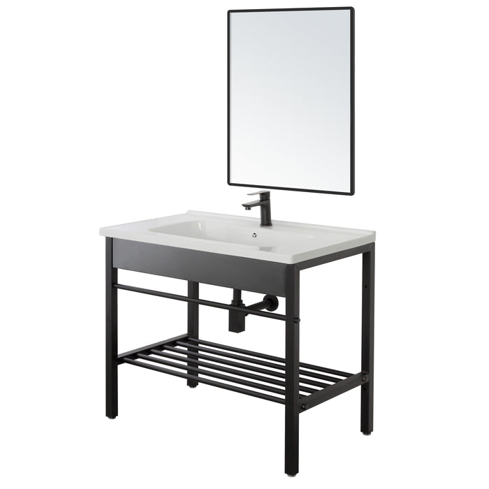 COMPOSIZIONE BAGNO INDUSTRIAL 80X47XH78CM NERA
