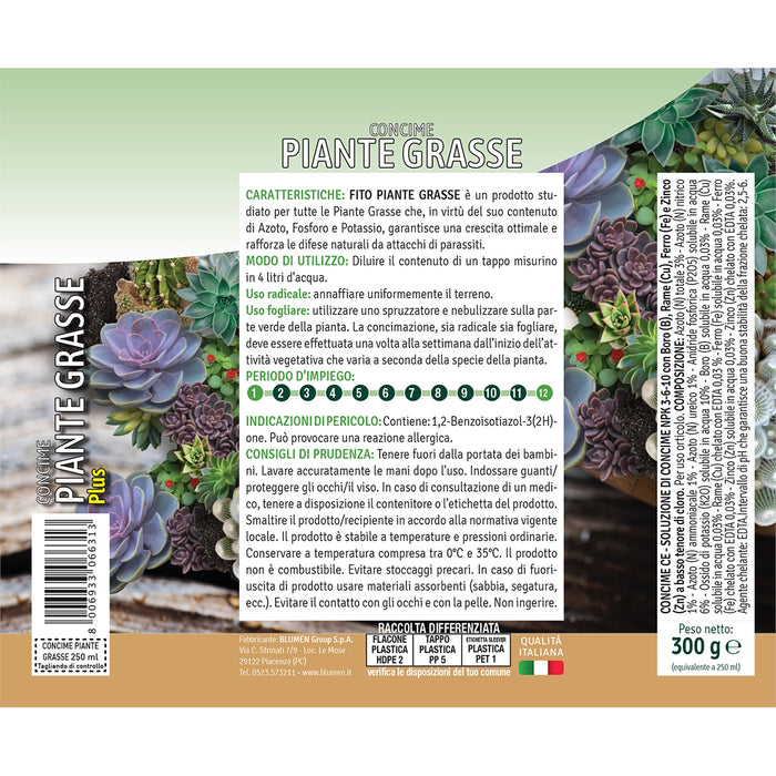 CONCIME PIANTE GRASSE PLUS 250ML