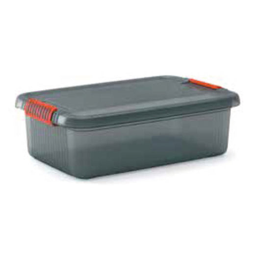 CONTENITORE K LATCH BOX 59X39XH18CM GRIGIO TRASPAR