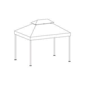 COPERTURA PER GAZEBO ANACARSI MT.3X3 COLORE TAUPE