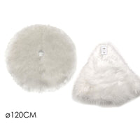 COPRIBASE ALBERO D.120CM IN PELLICCIA BIANCA