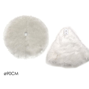 COPRIBASE ALBERO D.90CM IN PELLICCIA BIANCA