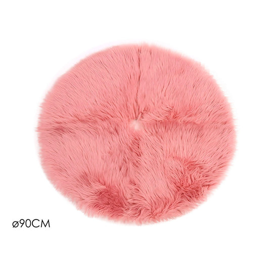 COPRIBASE ALBERO PELLICCIA 90CM ROSA