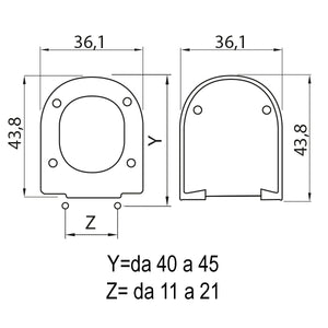 SEDILE COPRIWC QUEEN IN TERMOINDURENTE BIANCO