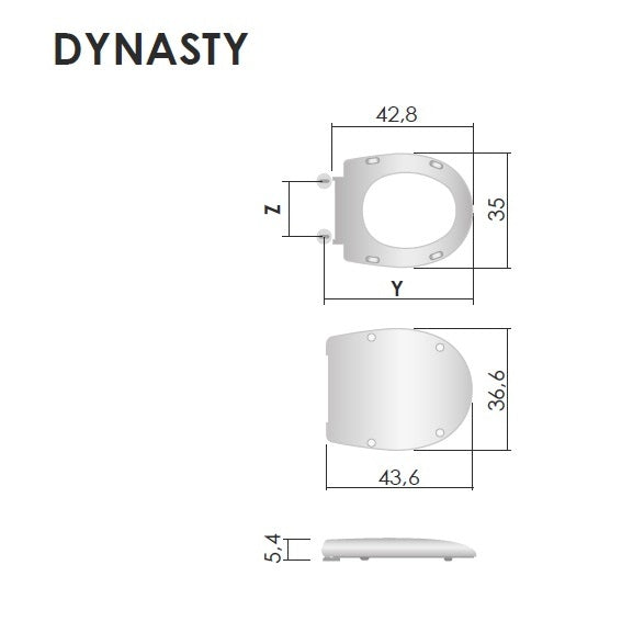 SEDILE COPRIWC DYNASTY IN TERMOINDURENTE BIANCO