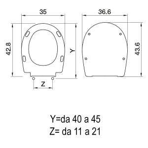 SEDILE COPRIWC DYNASTY IN TERMOINDURENTE BIANCO