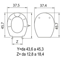 SEDILE COPRIWC LIUTO IN TERMOINDURENTE BIANCO