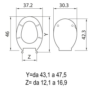 SEDILE COPRIWC Z 2 IN TERMOINDURENTE BIANCO