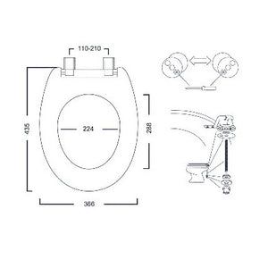 SEDILE COPRIWC UNIVERSALE IN MDF BIANCO