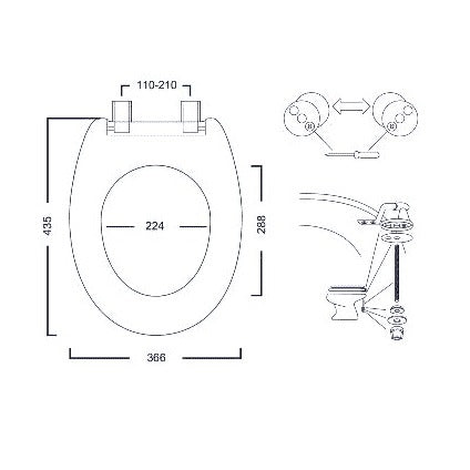 SEDILE COPRIWC UNIVERSALE IN MDF BIANCO