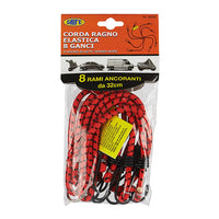 CORDA ELASTICA RAGNO 8 GANCI 32CM