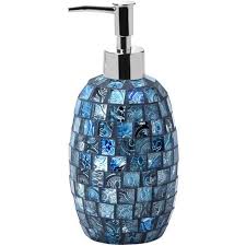 CRYSTAL DISPENSER IN VETRO MOSAICO BLU