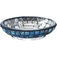 CRYSTAL PORTASAPONE IN VETRO MOSAICO BLU