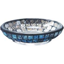 CRYSTAL PORTASAPONE IN VETRO MOSAICO BLU