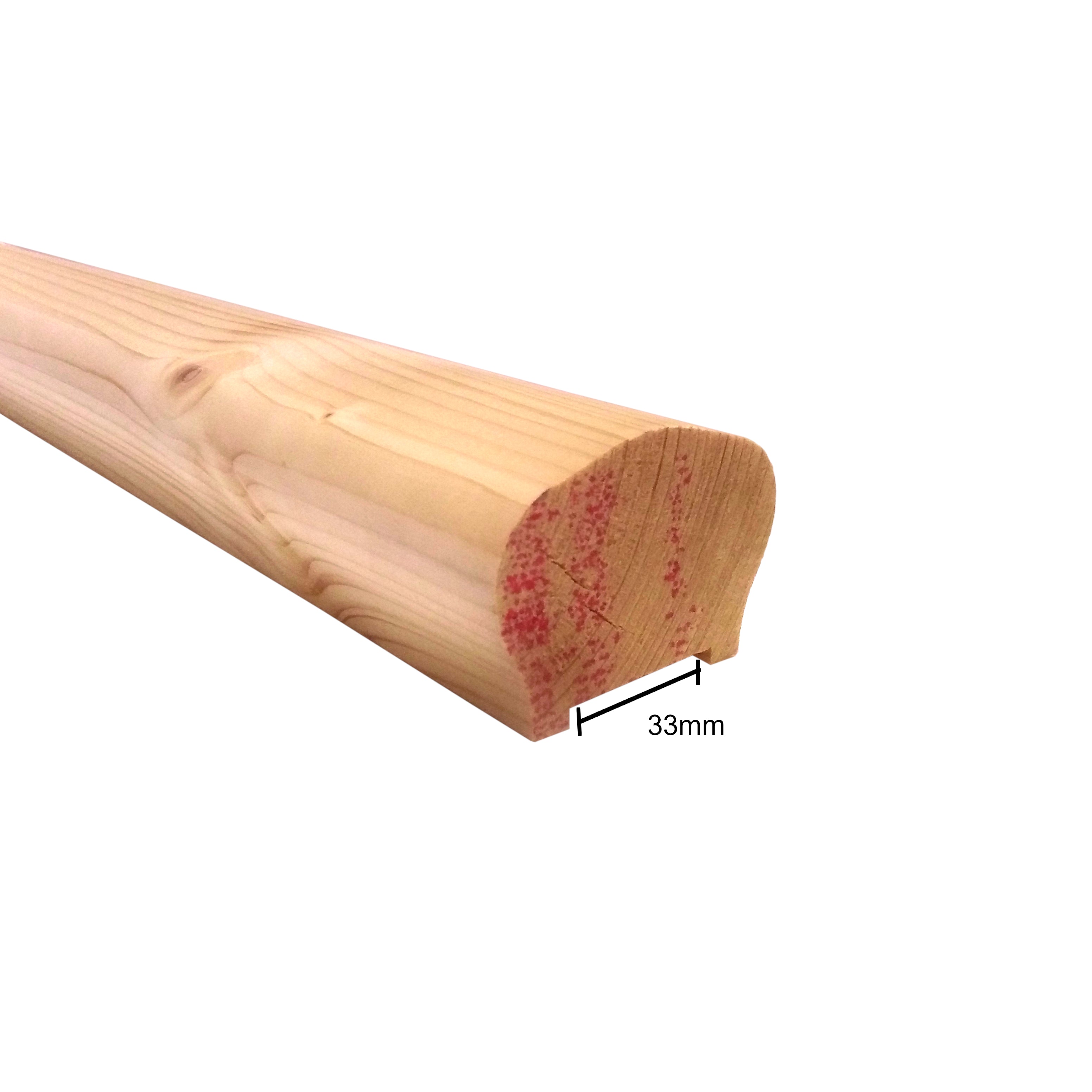 CORRIMANO PINO CM. 6.2X4.5X300 GREZZO