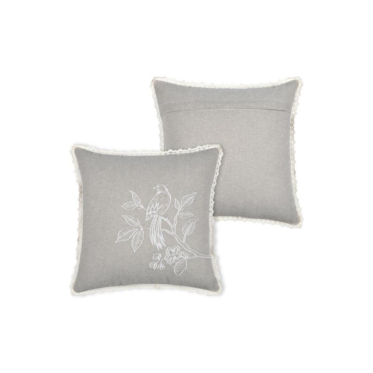 CUSCINO CLARINE 40X40CM BEIGE IN POLICOTONE.