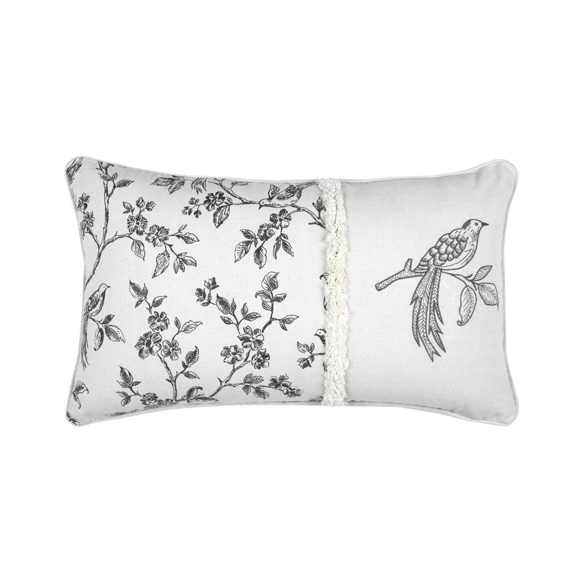 CUSCINO CLARINE 30X50CM ECRU' IN POLICOTONE.