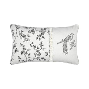 CUSCINO CLARINE 30X50CM ECRU' IN POLICOTONE.