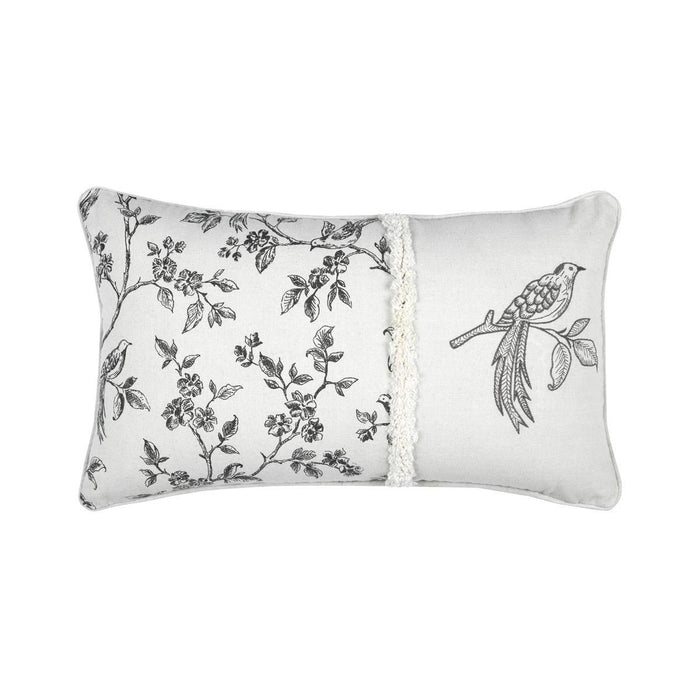 CUSCINO CLARINE 30X50CM ECRU' IN POLICOTONE.