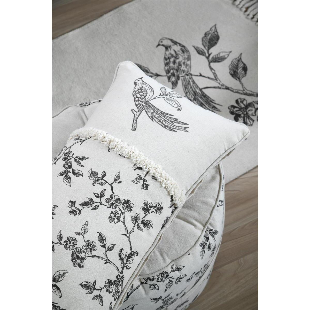 CUSCINO CLARINE 30X50CM ECRU' IN POLICOTONE.