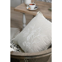 CUSCINO CLARINE 40X40CM BEIGE IN POLICOTONE.