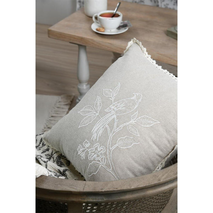 CUSCINO CLARINE 40X40CM BEIGE IN POLICOTONE.