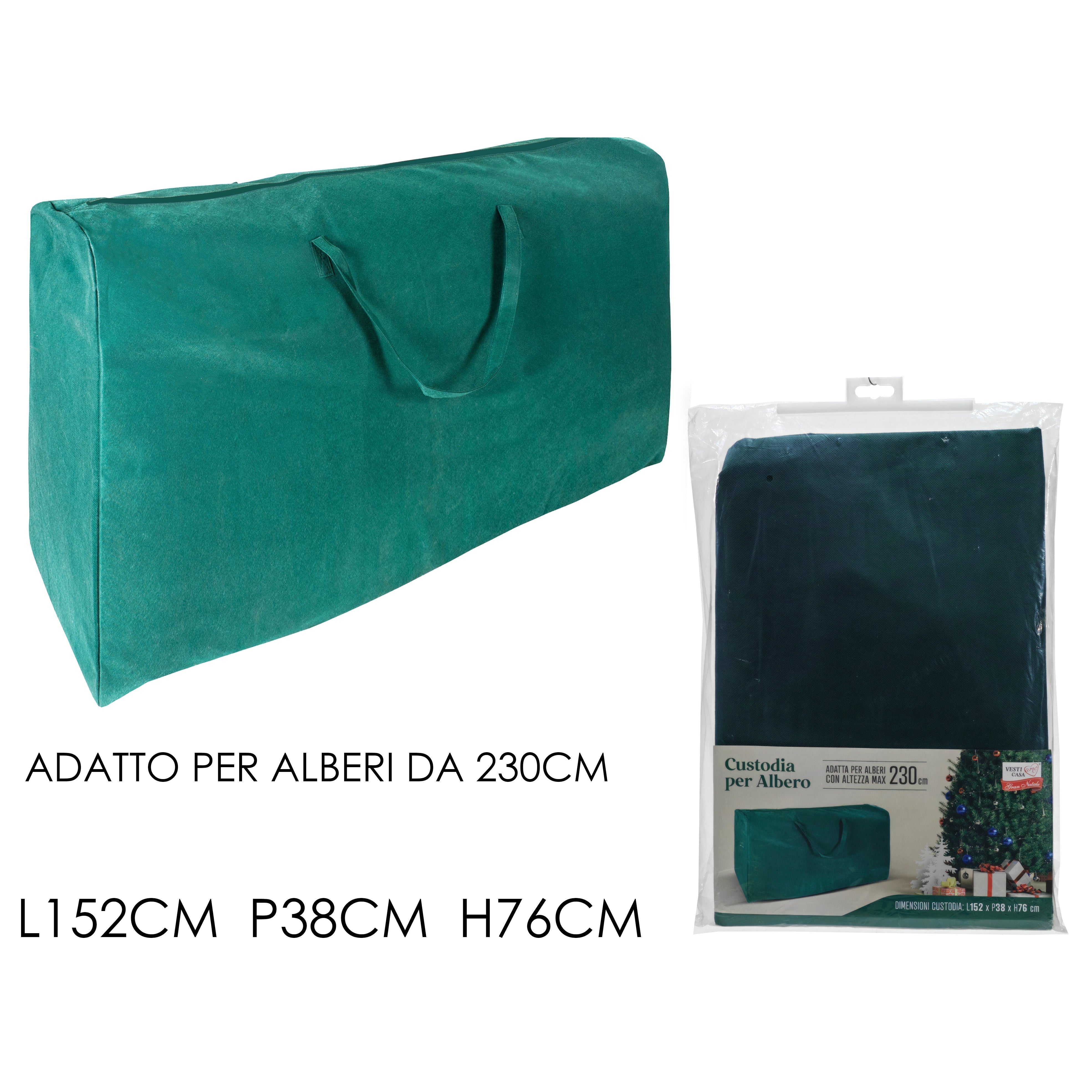 CUSTODIA ALBERO DI NATALE 152X38XH76CM VERDE