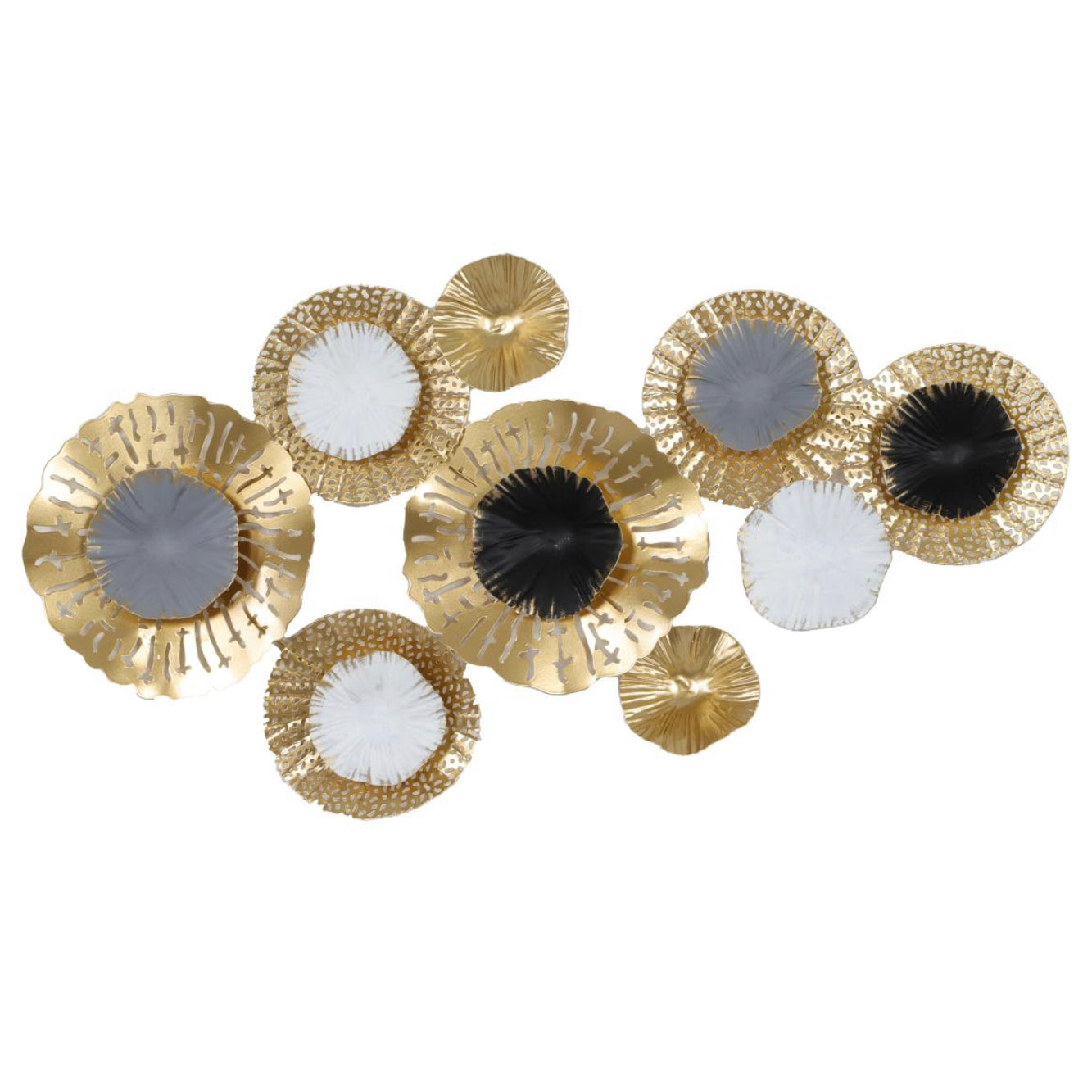 DECORAZIONE DA PARETE FLAIR 63X33X3,5CM ORO / NERA