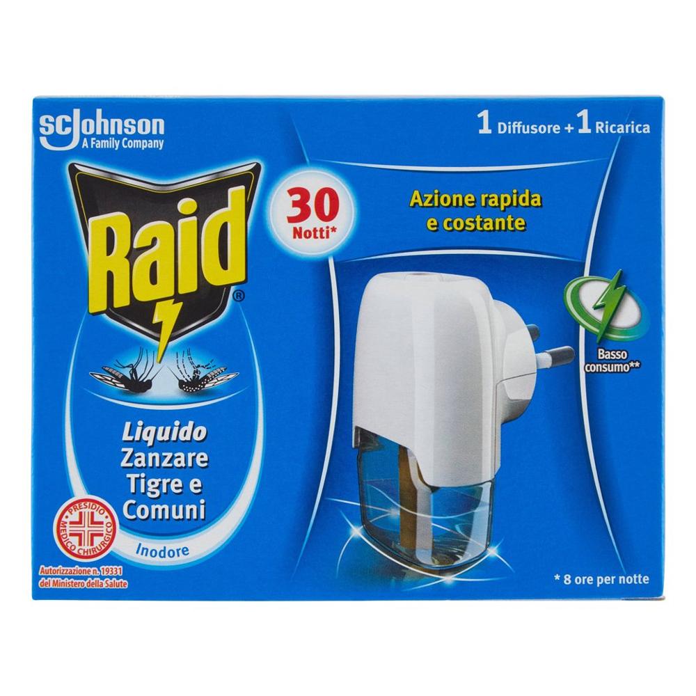 DIFFUSORE LIQUIDO ANTIZANZARE INODORE 30 NOTTI